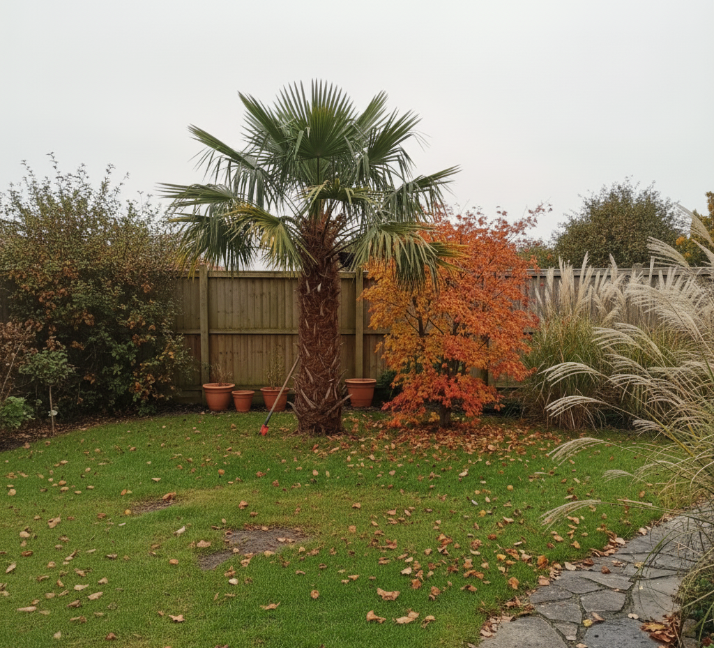 trachycarpus fortunei w ogrodzie